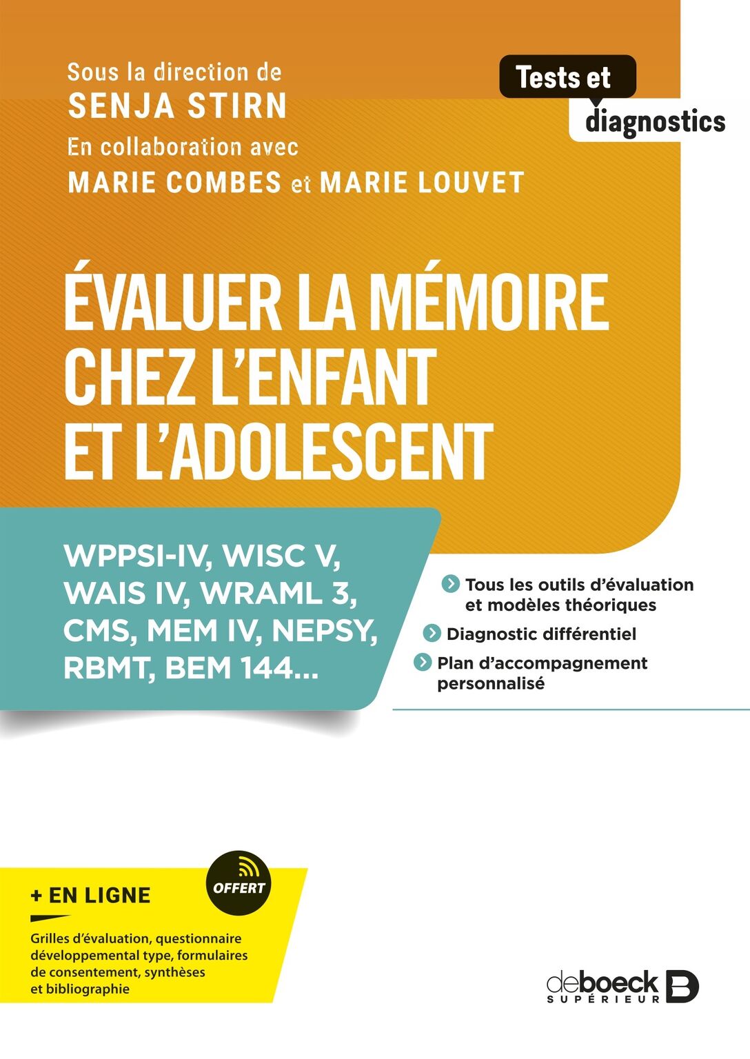 Couverture du livre Évaluer la mémoire chez l’enfant et l’adolescent